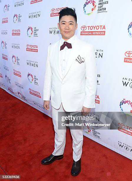 Leon Wu attends An Evening with Women benefiting the Los Angeles LGBT Center at the Hollywood Palladium on May 21, 2016 in Los Angeles, California.