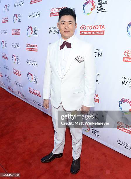 Leon Wu attends An Evening with Women benefiting the Los Angeles LGBT Center at the Hollywood Palladium on May 21, 2016 in Los Angeles, California.