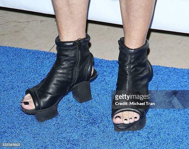 Patricia Heaton, shoe detail, arrives at the 4th Annual Light Up The Blues held at the Pantages Theatre on May 21, 2016 in Hollywood, California.