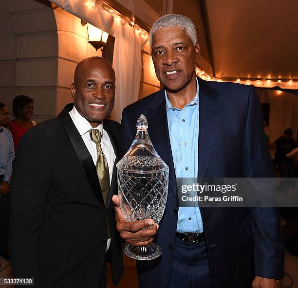 Kenny Leon and Julius 'Dr. J' Erving attends Kenny Leon's Celebrity Golf & Gala at Millennium Gate Museum on May 21, 2016 in Atlanta, Georgia.