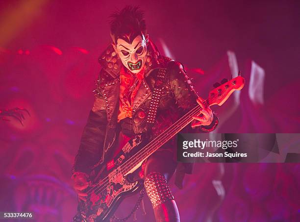 Musician Matt Montgomery performs with Rob Zombie at MAPFRE Stadium on May 21, 2016 in Columbus, Ohio.
