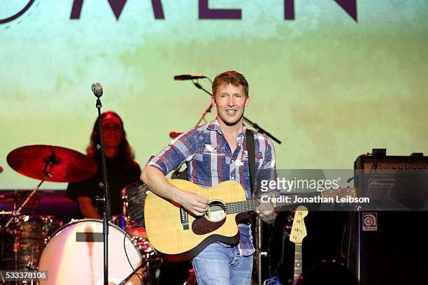 Singer-songwriter James Blunt performs onstage at An Evening with Women benefiting the Los Angeles LGBT Center at the Hollywood Palladium on May 21,...
