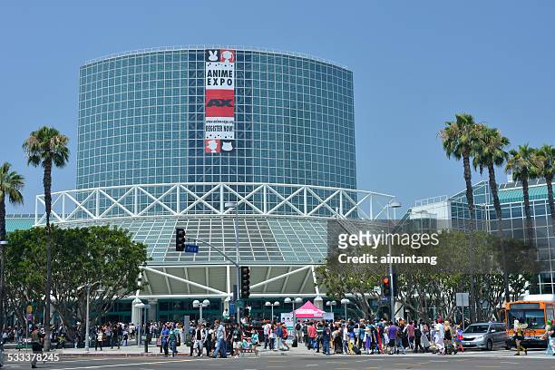 anime expo at los angeles - los angeles convention center stock pictures, royalty-free photos & images