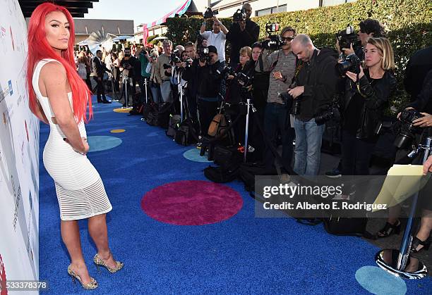 Professional wrestler Eva Marie attends the Kaleidoscope Ball at 3LABS on May 21, 2016 in Culver City, California.