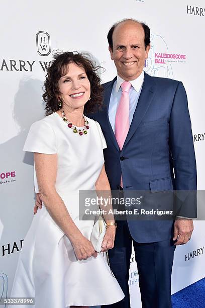Philanthropists Lori Anne Hackel and Michael Milken attends the Kaleidoscope Ball at 3LABS on May 21, 2016 in Culver City, California.