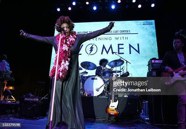 Singer-songwriter Macy Gray performs onstage at An Evening with Women benefiting the Los Angeles LGBT Center at the Hollywood Palladium on May 21,...