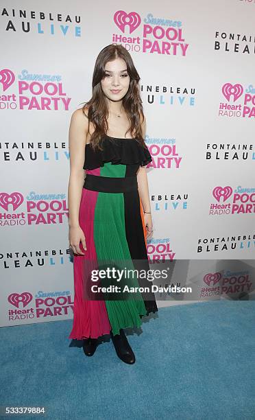 Hailee Steinfeld attends IHeartRadio Summer Pool Party 2016 at Fontainebleau Miami Beach on May 21, 2016 in Miami Beach, Florida.