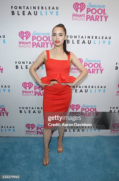 Sofia Carson attends IHeartRadio Summer Pool Party 2016 at Fontainebleau Miami Beach on May 21, 2016 in Miami Beach, Florida.