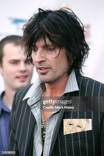 Musician Tommy Lee arrives at the Comedy Central Roast of Pamela Anderson at Sony Studios on August 7, 2005 in Culver City, California.