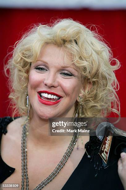 Musician Courtney Love arrives at the Comedy Central Roast of Pamela Anderson at Sony Studios on August 7, 2005 in Culver City, California.