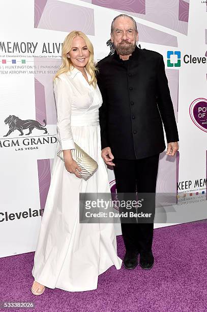 Actress Eloise DeJoria and CEO of John Paul Mitchell Systems and Co-Founder of Patron Tequila and Spirits John Paul DeJoria attend Keep Memory...