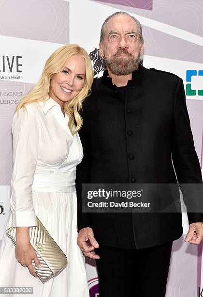 Actress Eloise DeJoria and CEO of John Paul Mitchell Systems and Co-Founder of Patron Tequila and Spirits John Paul DeJoria attend Keep Memory...