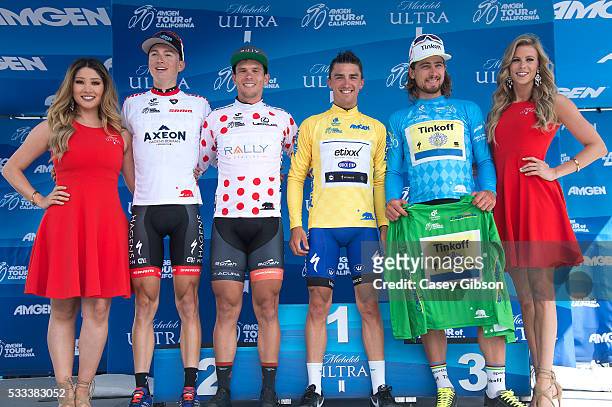 11th Amgen Tour of California 2016 / Stage 7 Podium / Neilson POWLESS White Best Young Jersey / Evan HUFFMAN White Mountain Jersey/ Julian...
