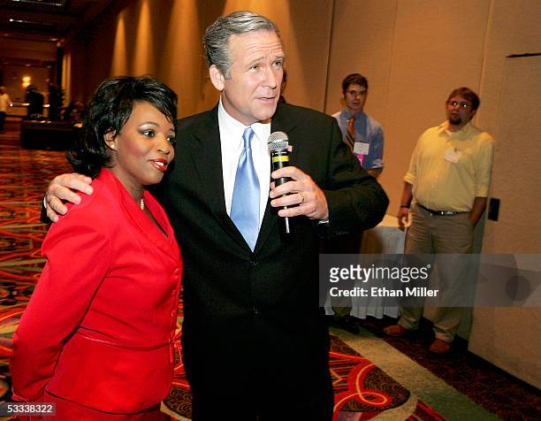 Secretary of State Condoleezza Rice impersonator Michelle Lambert of Georgia and President George W. Bush impersonator John Morgan of Florida...