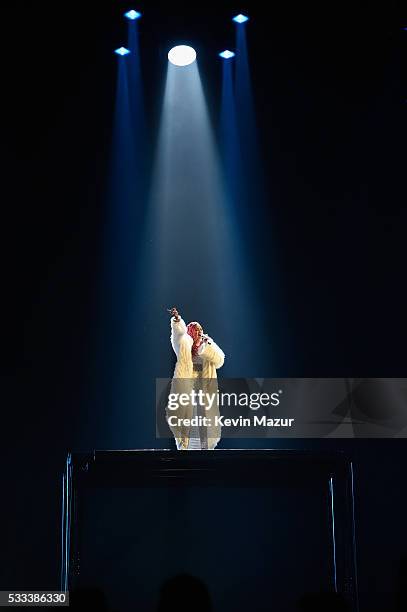 Faith performs onstage during the Puff Daddy and The Family Bad Boy Reunion Tour presented by Ciroc Vodka and Live Nation at Barclays Center on May...