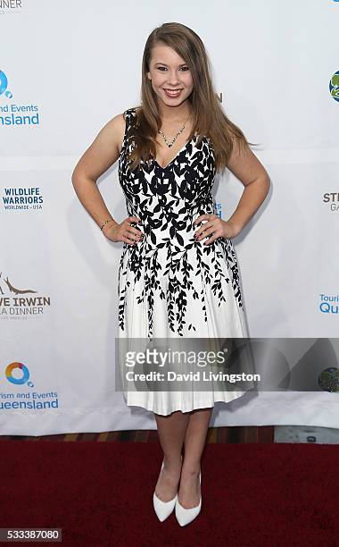 Personality Bindi Irwin attends the Steve Irwin Gala Dinner at JW Marriott Los Angeles at L.A. LIVE on May 21, 2016 in Los Angeles, California.