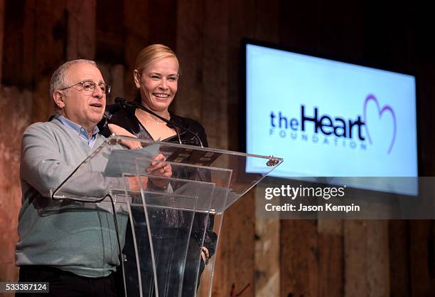 Chairman and CEO, Azoff/MSG Entertainment, Irving Azoff and tv personality Chelsea Handler speak onstage during The Heart Foundation 20th Anniversary...