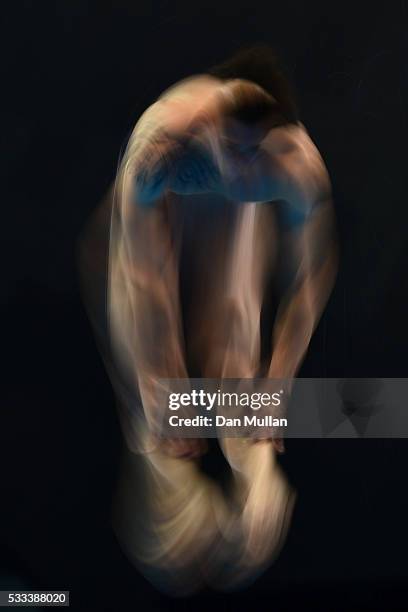 Matthieu Rosset of France competes in the Mens 1m Final on Day Two of the LEN European Swimming Championships at the Aquatics Centre on May 10, 2016...