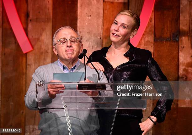 Chairman and CEO, Azoff/MSG Entertainment, Irving Azoff and tv personality Chelsea Handler speak onstage during The Heart Foundation 20th Anniversary...