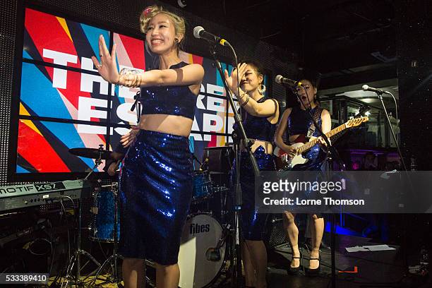 The Barberettes perform at Shooshh on May 21, 2016 in Brighton, England.