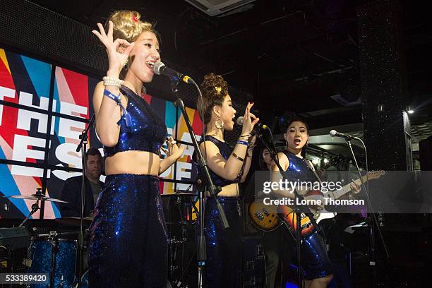 The Barberettes perform at Shooshh on May 21, 2016 in Brighton, England.