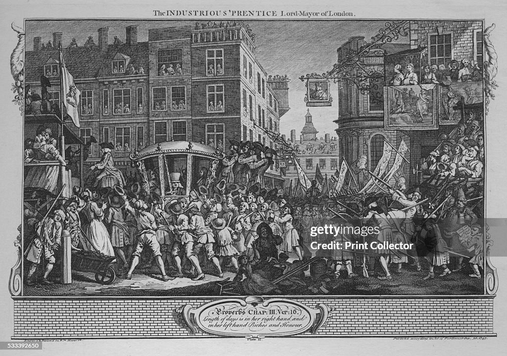 'The Industrious 'Prentice Lord-Mayor of London' - Plate 12 from 'Industry and Idleness', 1747