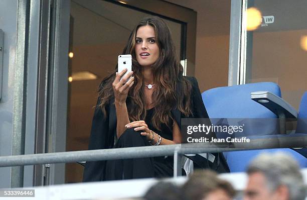 Izabel Goulart, girlfriend of Kevin Trapp of PSG attends the French Cup Final match between Paris Saint-Germain and Olympique de Marseille at Stade...