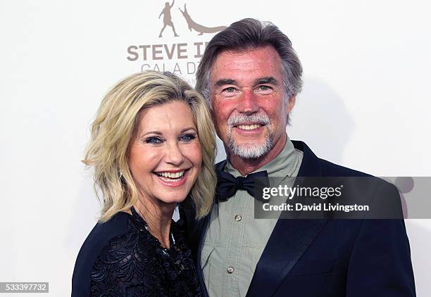 Singer Olivia Newton-John and husband John Easterling attend the Steve Irwin Gala Dinner at JW Marriott Los Angeles at L.A. LIVE on May 21, 2016 in...