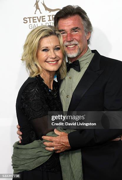 Singer Olivia Newton-John and husband John Easterling attend the Steve Irwin Gala Dinner at JW Marriott Los Angeles at L.A. LIVE on May 21, 2016 in...