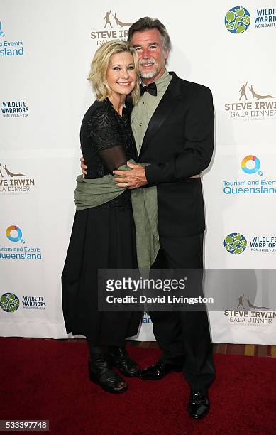 Singer Olivia Newton-John and husband John Easterling attend the Steve Irwin Gala Dinner at JW Marriott Los Angeles at L.A. LIVE on May 21, 2016 in...