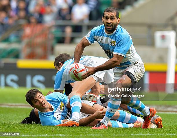 Gaston Revol, captain of Argentina during the cup quarter final match between South Africa and Argentina on day 2 of the HSBC World Rugby Sevens...