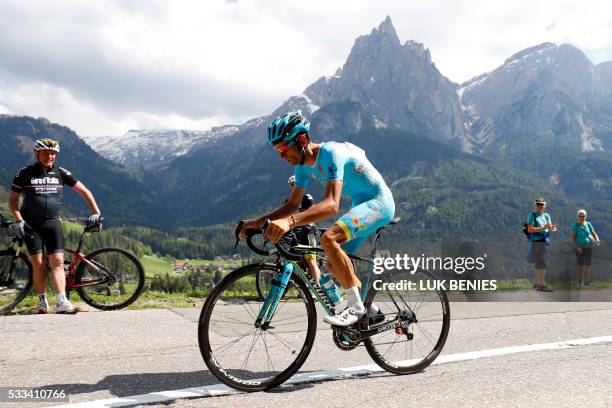 Italian cyclist Michele Scarponi of Astana Pro Team competes during the 15th stage of the 99th Giro d'Italia, Tour of Italy, an uphill individual...