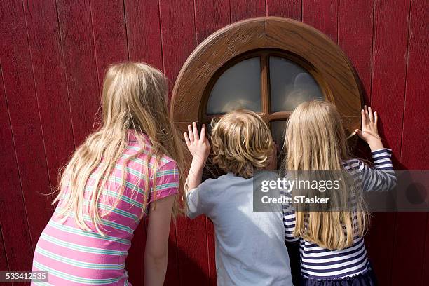 Looking through round window