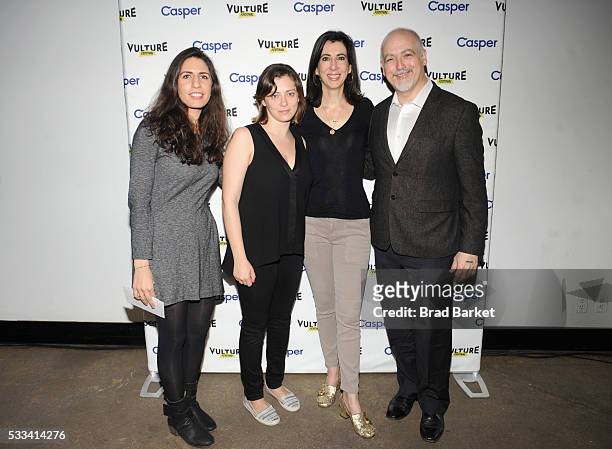 Gazelle Emam, Rachel Bloom, Aline Brosh McKenna, and Matt Zoller Seitz attend the Vulture Festival Casper Podcast Lounge at Highline Stages on May...