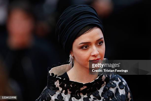 Actress Taraneh Alidoost attends the closing ceremony of the 69th annual Cannes Film Festival at the Palais des Festivals on May 22, 2016 in Cannes,...