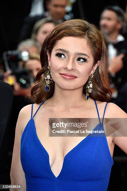 Philippino actress Andi Eigenmann attends the closing ceremony of the 69th annual Cannes Film Festival at the Palais des Festivals on May 22, 2016 in...