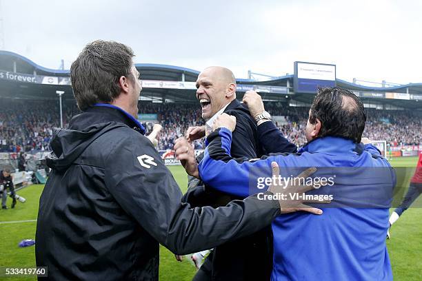 Coach Jurgen Streppel of Willem II during the Dutch Eredivisie match between Willem II Tilburg and NAC Breda at Koning Willem II stadium on May 22,...