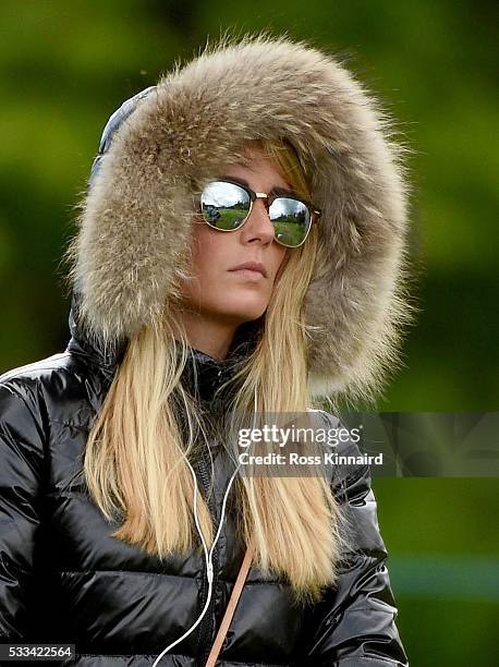 Pablo Larrazabal of Spain's wife Gala Ortin watching the golf during the final round of The Dubai Duty Free Irish Open hosted by the Rory Foundation...