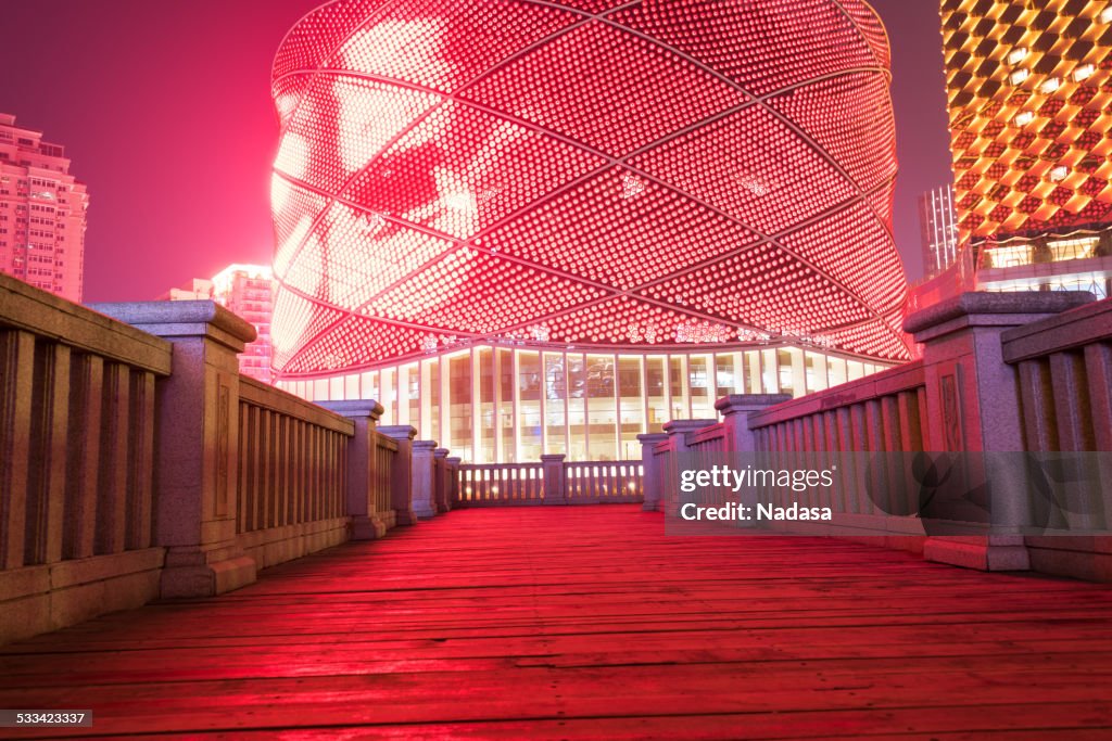 Wooden footbridge