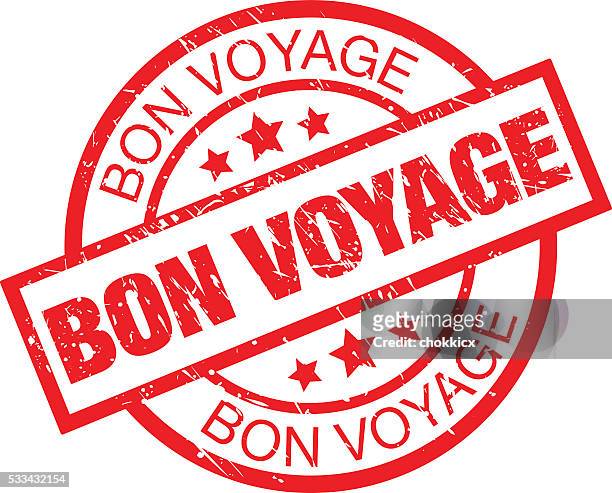 good trip - bon voyage stock illustrations