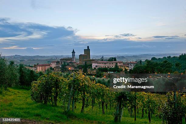view of the town of vinci - birthplace stock pictures, royalty-free photos & images