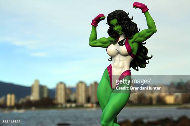 power pose - marvel fantastic four stock pictures, royalty-free photos & images