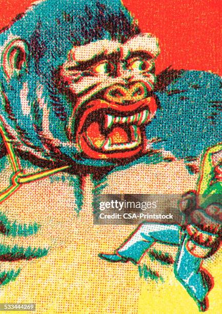 giant gorilla - hostage stock illustrations