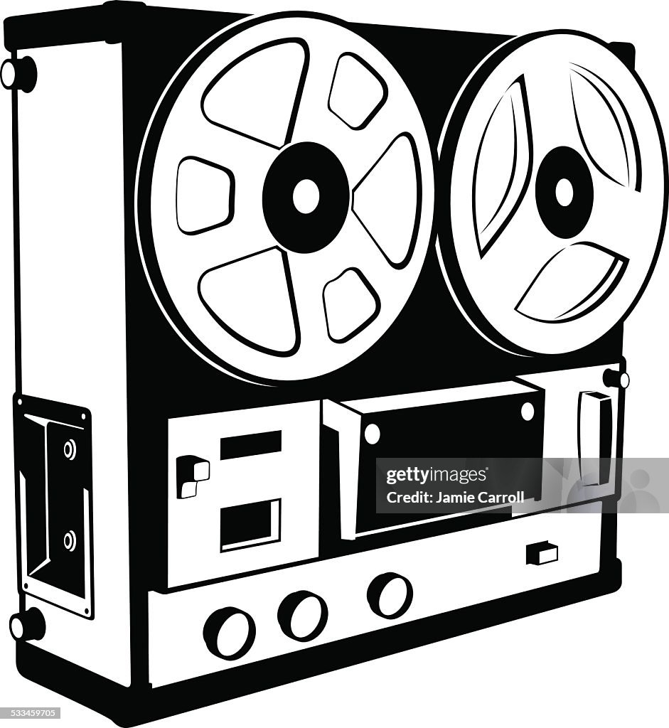Vintage Reel To Reel Tape Recorder High-Res Vector Graphic - Getty