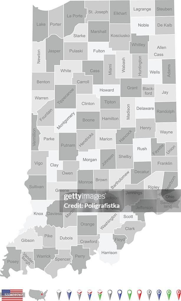Map of Indiana
