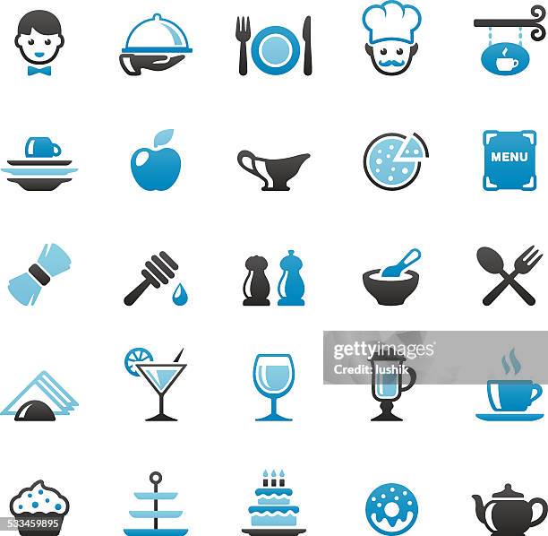 ilustraciones, imágenes clip art, dibujos animados e iconos de stock de alimentos y menú de restaurante - serviette