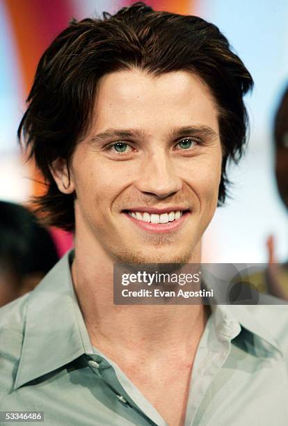 Actor Garrett Hedlund from the cast of new film "Four Brothers" appears on MTV's Total Request Live at MTV Studios August 9, 2005 in New York City.