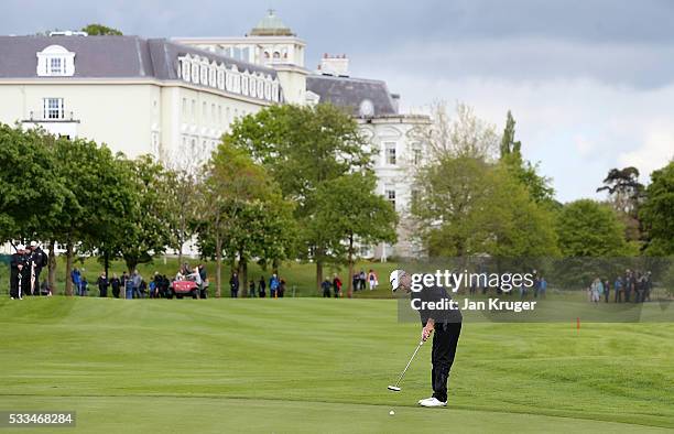 Russell Knox of Scotland putts on the 17th green during the final round of the Dubai Duty Free Irish Open Hosted by the Rory Foundation at The K Club...