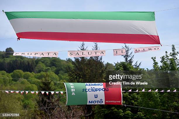 98th Tour of Italy 2015 / Stage 3 Illustration Illustratie / Italian Flag Drapeau Vlag / Fans Supporters / Rapallo - Sestri Levante / Giro Tour Ronde...