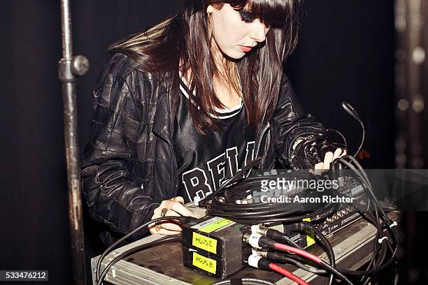 Alexis Krauss of Sleigh Bells is photographed for Spin Magazine on June 9, 2011 at Bonnaroo in Manchester, Tennessee.